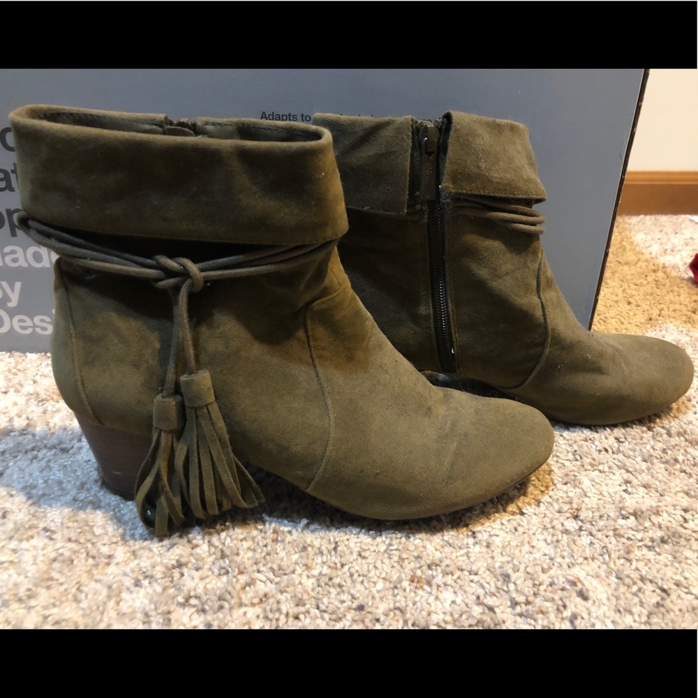 Olive green Booties